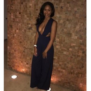 House Of CB Navy Blue Pant Leg jumpsuit.